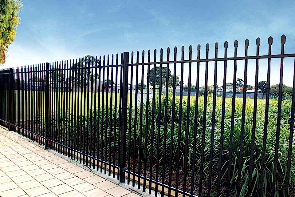 Steel fence is placed along the playground.